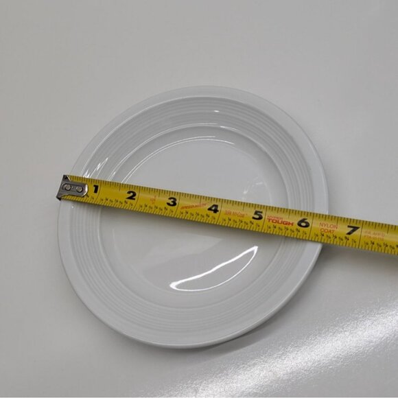 Syracuse China Lunar White 6 3/8" Galileo Plate Ribbed Edge - Picture 2 of 7